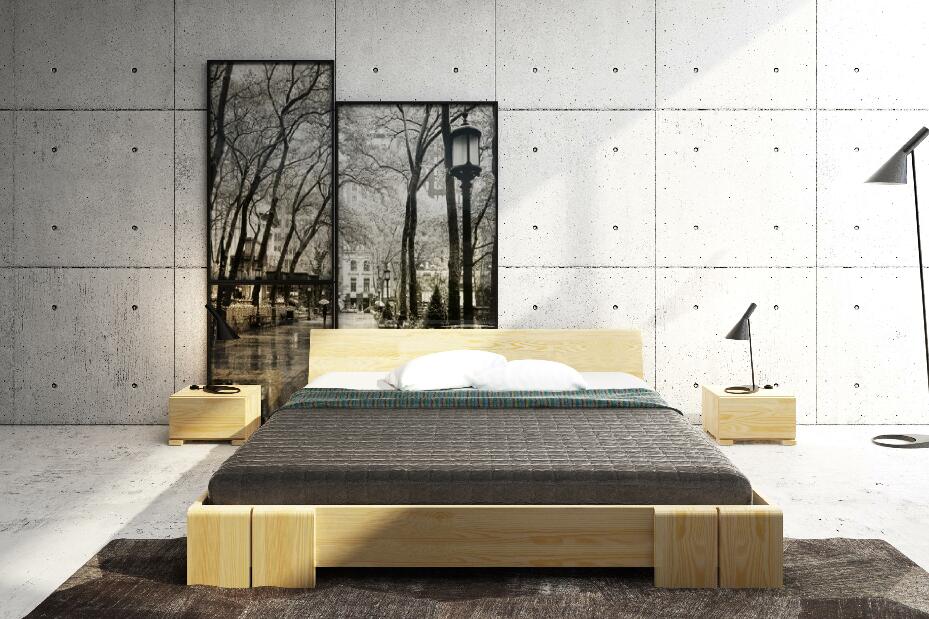 Manželská posteľ 200 cm Naturlig Galember Long (borovica) (s roštom)