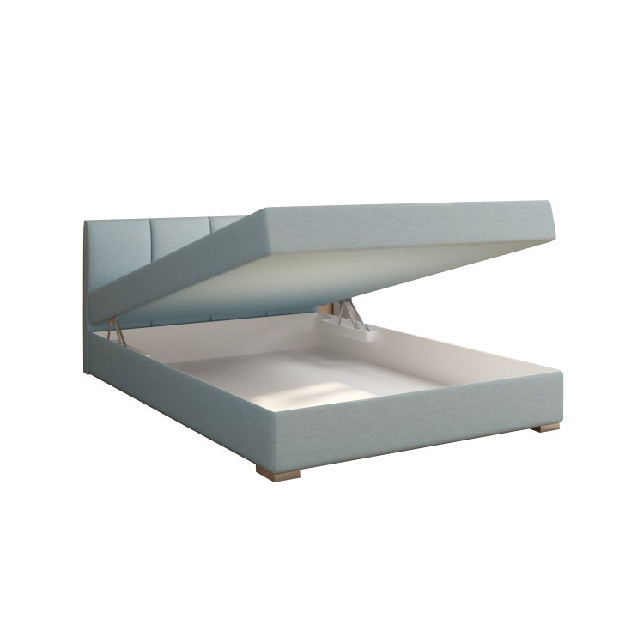 Manželská posteľ Boxspring 140 cm Rhoni (mentolová) (s roštom, matracom a úl. priestorom) *výpredaj 