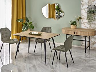Jedálenský stôl Bertrand (prírodná + čierna) (pre 4 osoby)