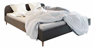 Manželská posteľ 180 cm Lon (sivá) (bez roštu a úložného priestoru)