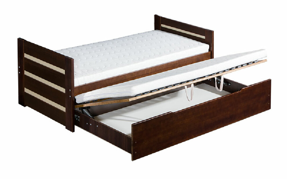 Rozkladacia posteľ 90 cm Davon (s roštami a úl. priestorom)