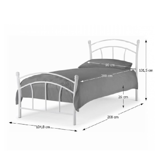 Jednolôžková posteľ 90 cm Blai (s roštom) *výpredaj