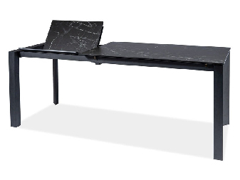 Rozkladací jedálenský stôl 120-180 cm Marissa (čierna + čierna) (pre 4 až 8 osôb)