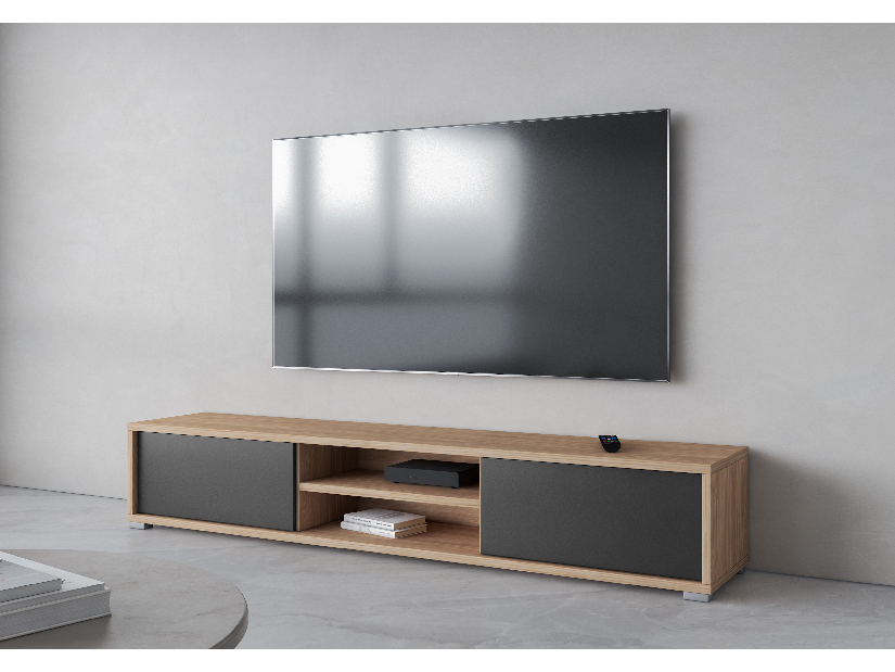 TV stolík Fiora 40 (dub olejovaný + antracit)