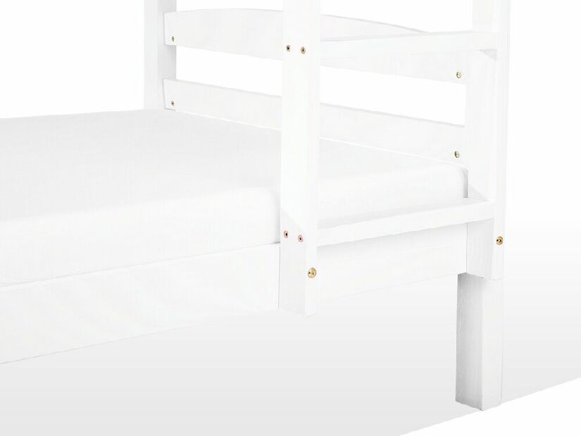 Poschodová posteľ 90 cm RESPOND (s roštom) (biela)