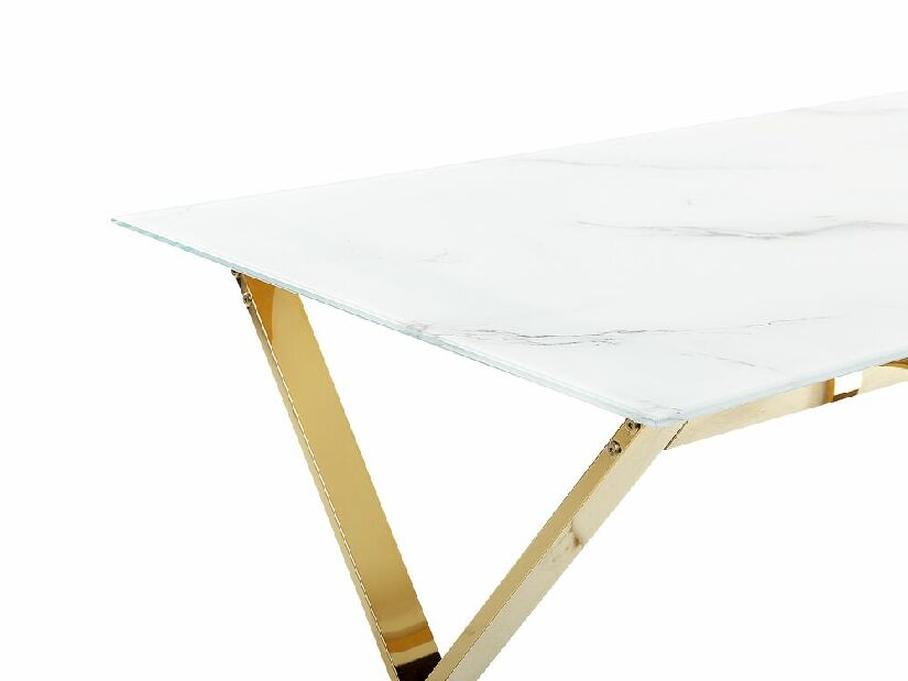Jedálenský stôl Ariane (biela + zlatá) (pre 4 osoby)