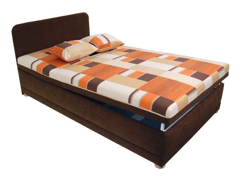 Jednolôžková posteľ (váľanda) 120 cm BRW Ema 120 (hnedá) (s molitanovým matracom)