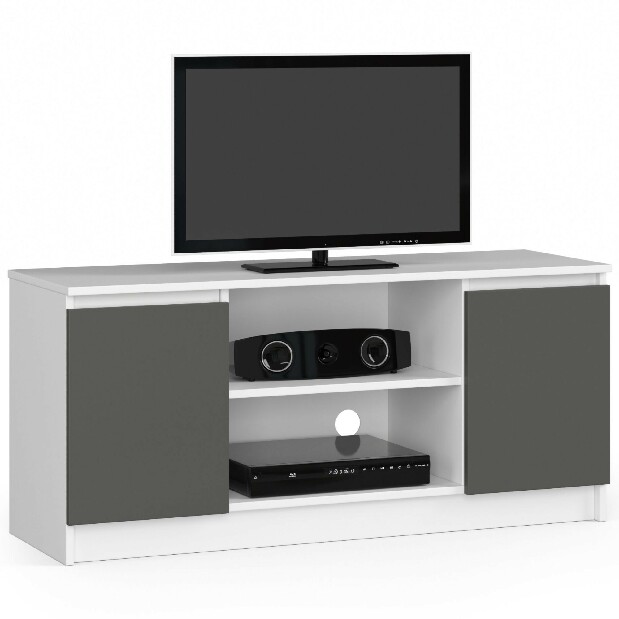 TV stolík Kapono (biela + sivá)