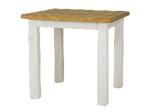 Jedálenský stôl 80 cm Panteo (medovohnedá + patinovaná borovica) (pre 4 osoby)
