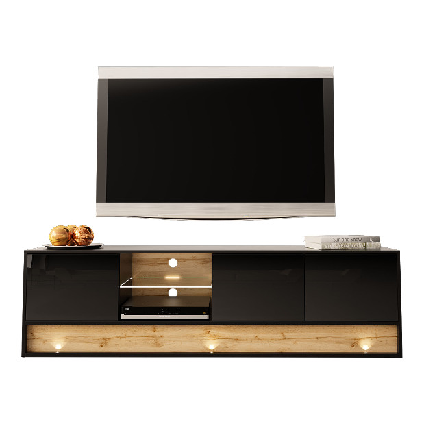 TV stolík/skrinka Gallina 180 (čierna)
