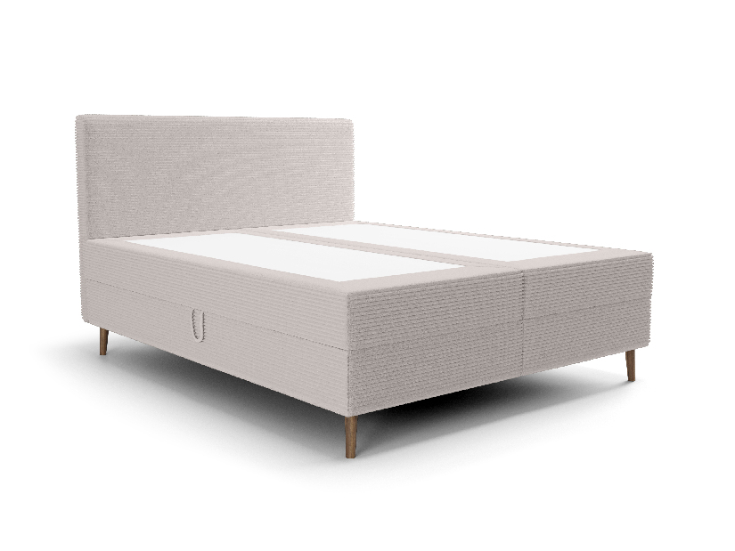 Manželská posteľ 180 cm Napoli Bonell (biela) (s roštom, s úl. priestorom)