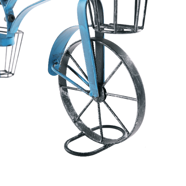 Retro kvetináč v tvare bicykla Alberic (čierna + modrá)