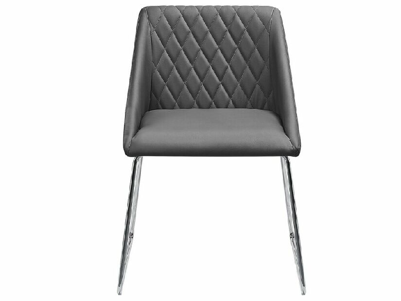 Jedálenská stolička ARICATA (syntetická koža) (sivá)