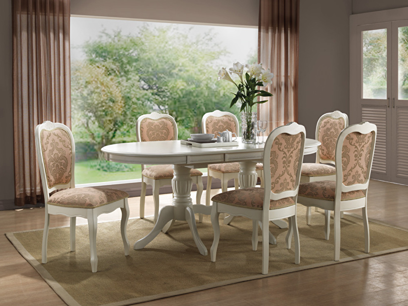 Jedálenský stôl Anjelica bianco (pre 6 až 8 osôb)