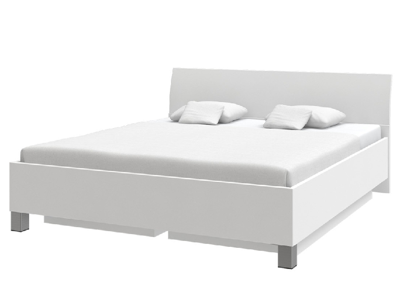Manželská posteľ 180 cm Decodom Uno Typ P-180 (s roštom) (biela artic)