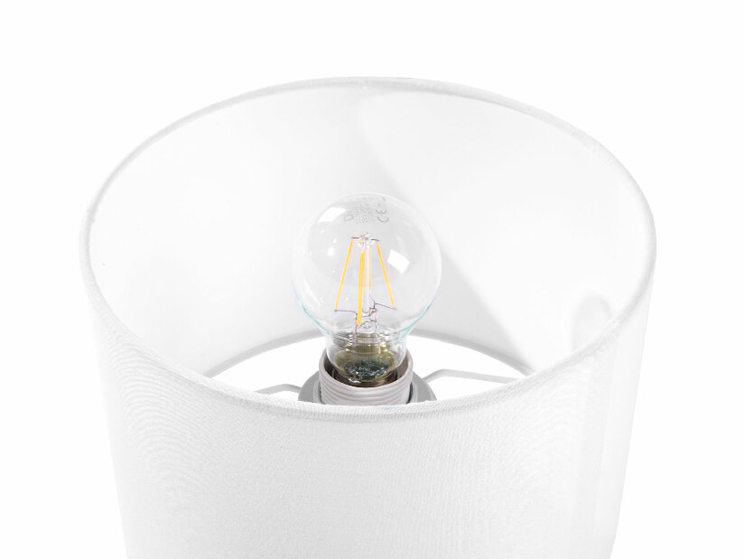Stolná lampa TARON (PC látka) (biela)