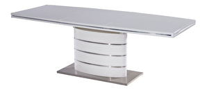 Rozkladací jedálenský stôl 120-180 cm Florinda (biela + biela) (pre 4 až 8 osôb)