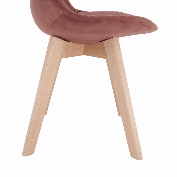Jedálenská stolička Blanche (ružová + buk)