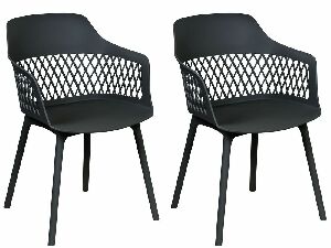 Set 2 ks jedálenských stoličiek Anneli (čierna)