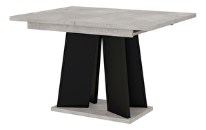 Jedálenský stôl Mulnu (svetlosivá + čierna) (pre 4 až 6 osôb)