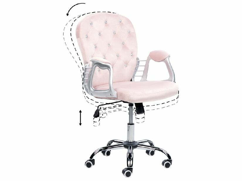 Kancelárska stolička Princie (ružová)