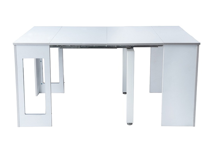 Rozkladací jedálenský stôl 60-300 cm Raye (biela + biela) (pre 8 a viac osôb)