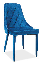 Jedálenská stolička Tackley Velvet (modrá)