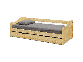Jednolôžková posteľ 90x200 cm Layne (hnedá)