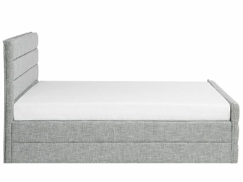 Manželská posteľ 180 cm VALDO (s roštom) (svetlosivá)