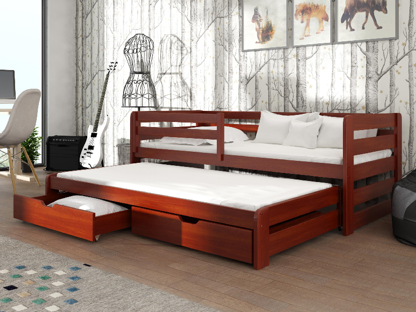 Detská posteľ 90 cm Simo (calvados) (s roštom)