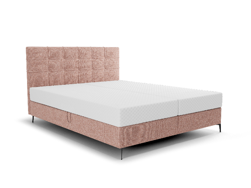 Jednolôžková posteľ 120 cm Infernus Comfort (lososová) (s roštom, s úl. priestorom)