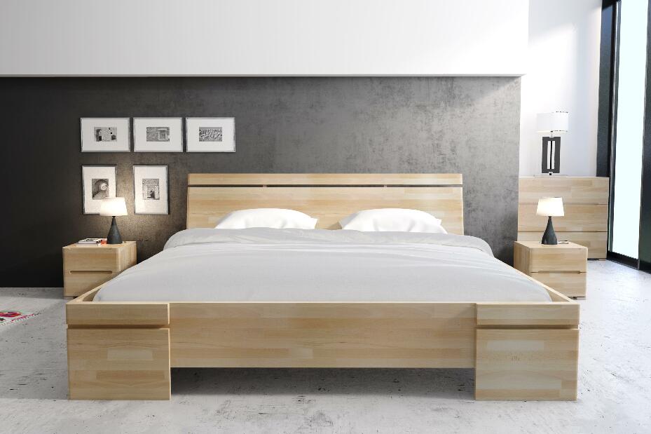 Manželská posteľ 140 cm Naturlig Bavergen Maxi ST (buk) (s roštom a úl. priestorom)