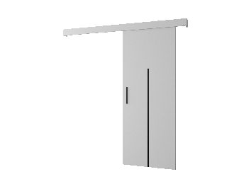 Posuvné dvere 90 cm Sharlene X (biela matná + biela matná + čierna)
