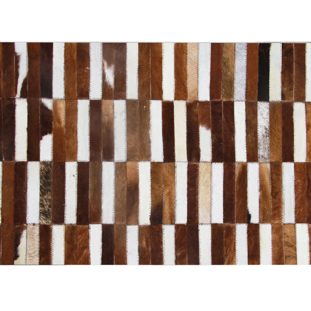 Kožený koberec 171x240 cm Kazuko TYP 05 (hovädzia koža + vzor patchwork)