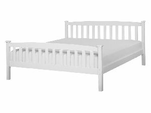 Manželská posteľ 140 cm GERNE (s roštom) (biela)