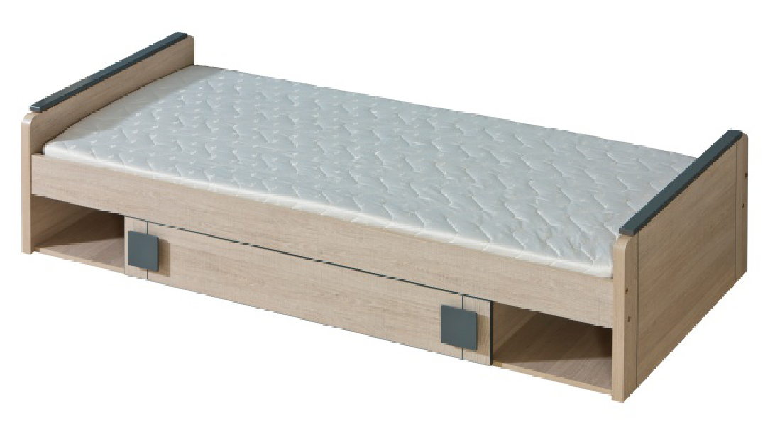 Jednolôžková posteľ 80 cm Umi G 13 sivá (s roštom)