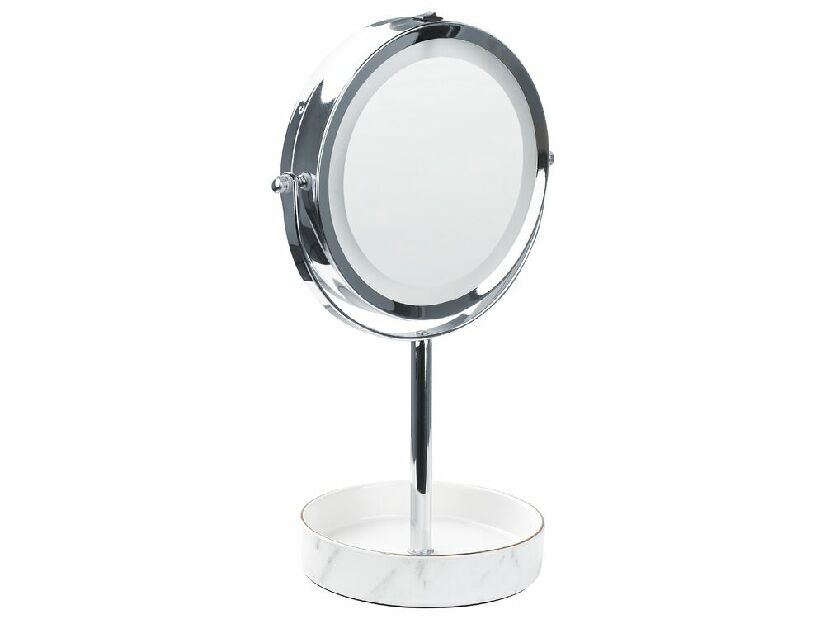 Kozmetické zrkadlo Shevaun (strieborná) (s LED osvetlením)