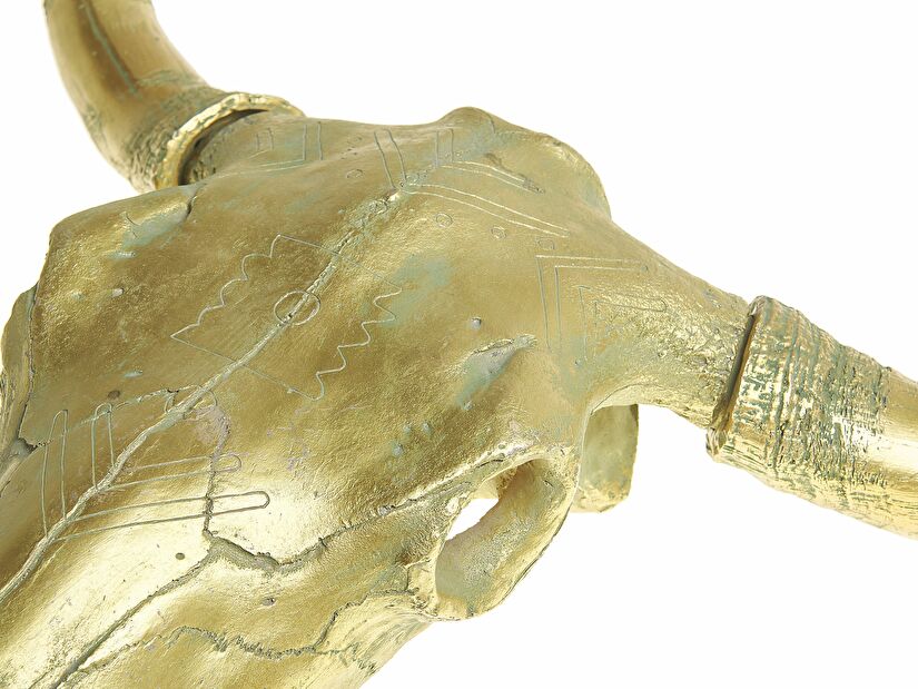 Dekoratívna soška býčia lebka KAOVO (zlatá)