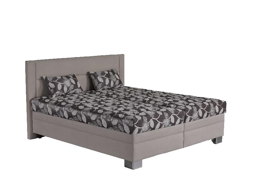 Manželská posteľ 180 cm Blanár Savona (béžová + vzor Mery 1) (s roštom a matracom Alena)