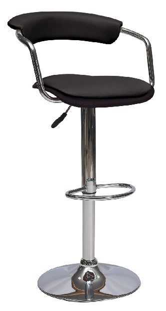 Barová stolička C-973 (ekokoža čierna + wenge)