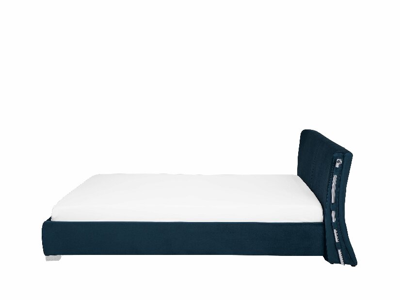Manželská posteľ 180 cm PARNAS (s roštom) (modrá)