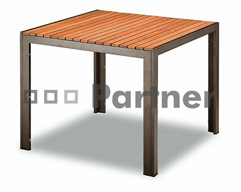 Záhradný stôl TAM 03702 90x90 cm hnedá (Kov)