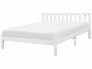 Manželská posteľ 180 cm FLORIS (s roštom) (biela)