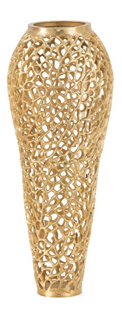 Dekoračná váza Jolipa Goldy Blue (26x26x64cm) (Zlatá)