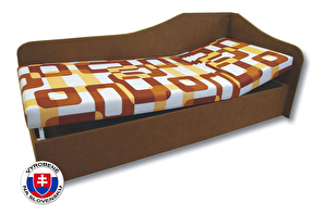 Jednolôžková posteľ (váľanda) 90 cm Abigail (Gusto 11 + Hnedá 13) (P)