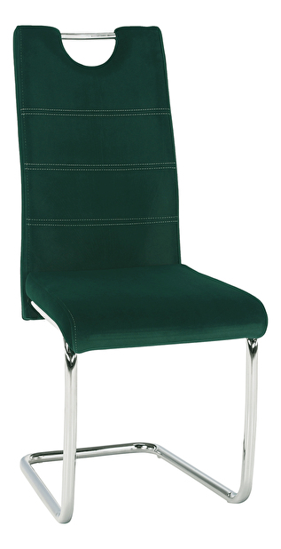 Jedálenská stolička Canary NEW (smaragdová + svetlé šitie)