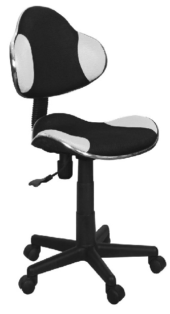 Detská stolička Q-G2 koža, čierno-biela