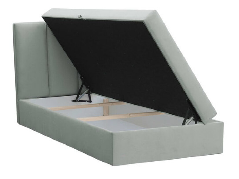 Jednolôžková posteľ 100x200 cm Sauler (svetlosivá) *bazár