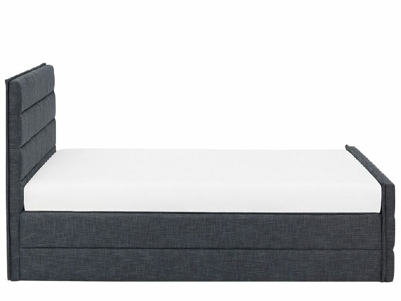 Manželská posteľ 160 cm VALDO (s roštom) (tmavosivá)