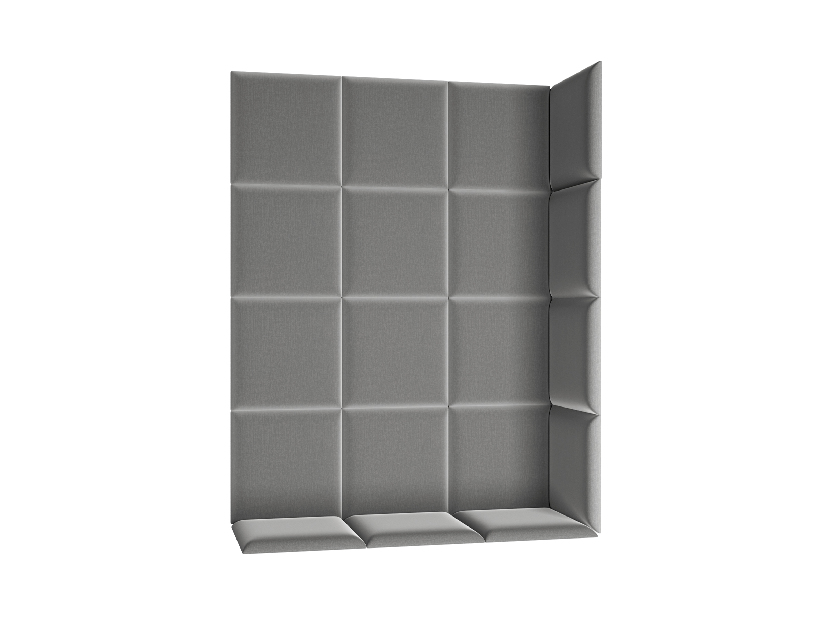 Set 19 čalúnených panelov Quadra 120x160 cm (sivá)